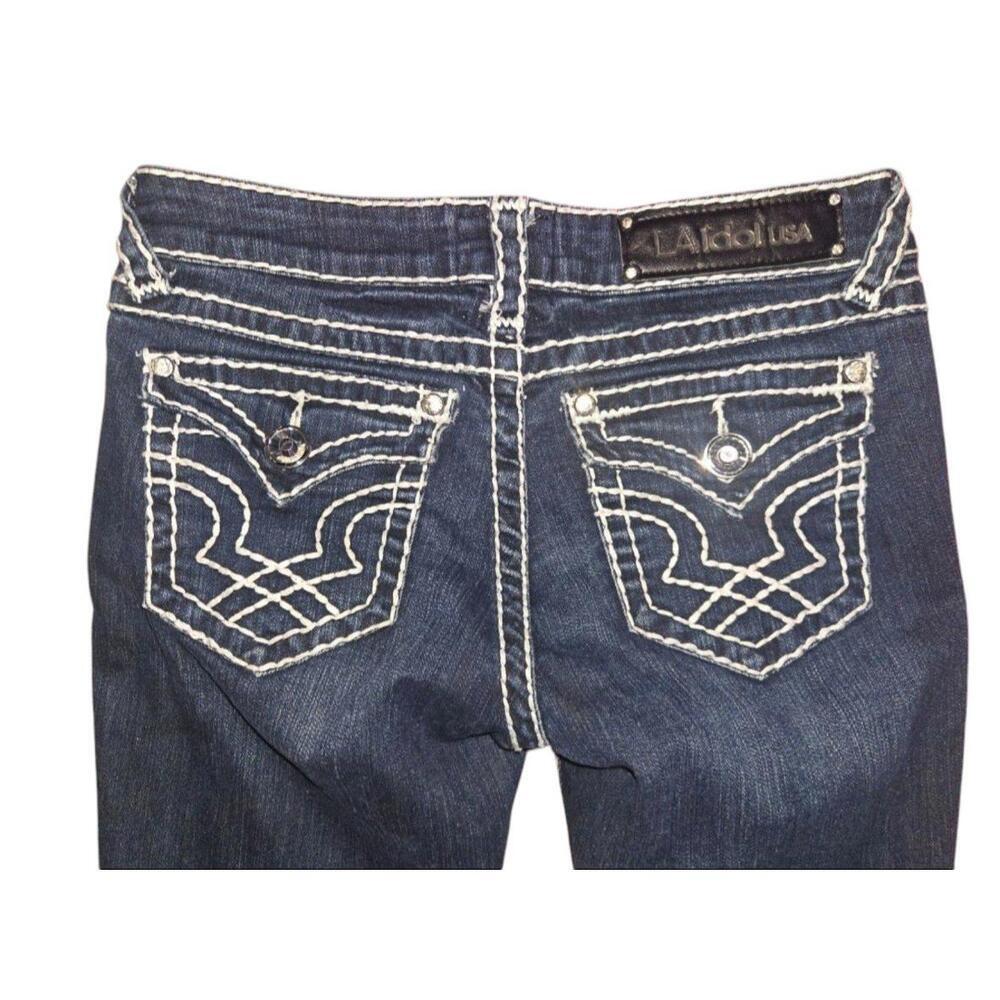 Dark Wash L.A. Idol Jeans Size 5 In Excellent Used Condition, No Flaws! - Picture 7 of 9